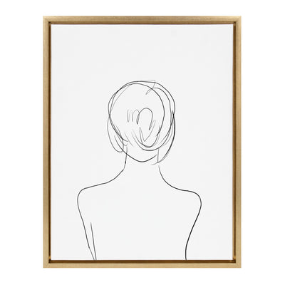 Sylvie Minimalist Woman Framed Canvas by kateandlaurel - product image 8 for Resin Society