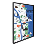 Sylvie Chicago Illustration Framed Canvas by kateandlaurel - product image 9 for Resin Society