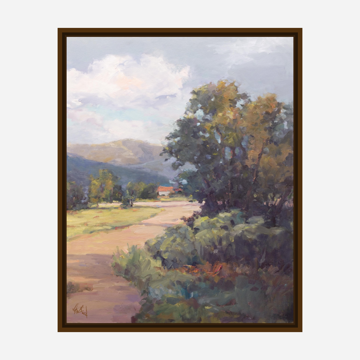 Hillside Cottage Artist Enhanced Canvas Print by John Beard Collection - product image 7 for Resin Society
