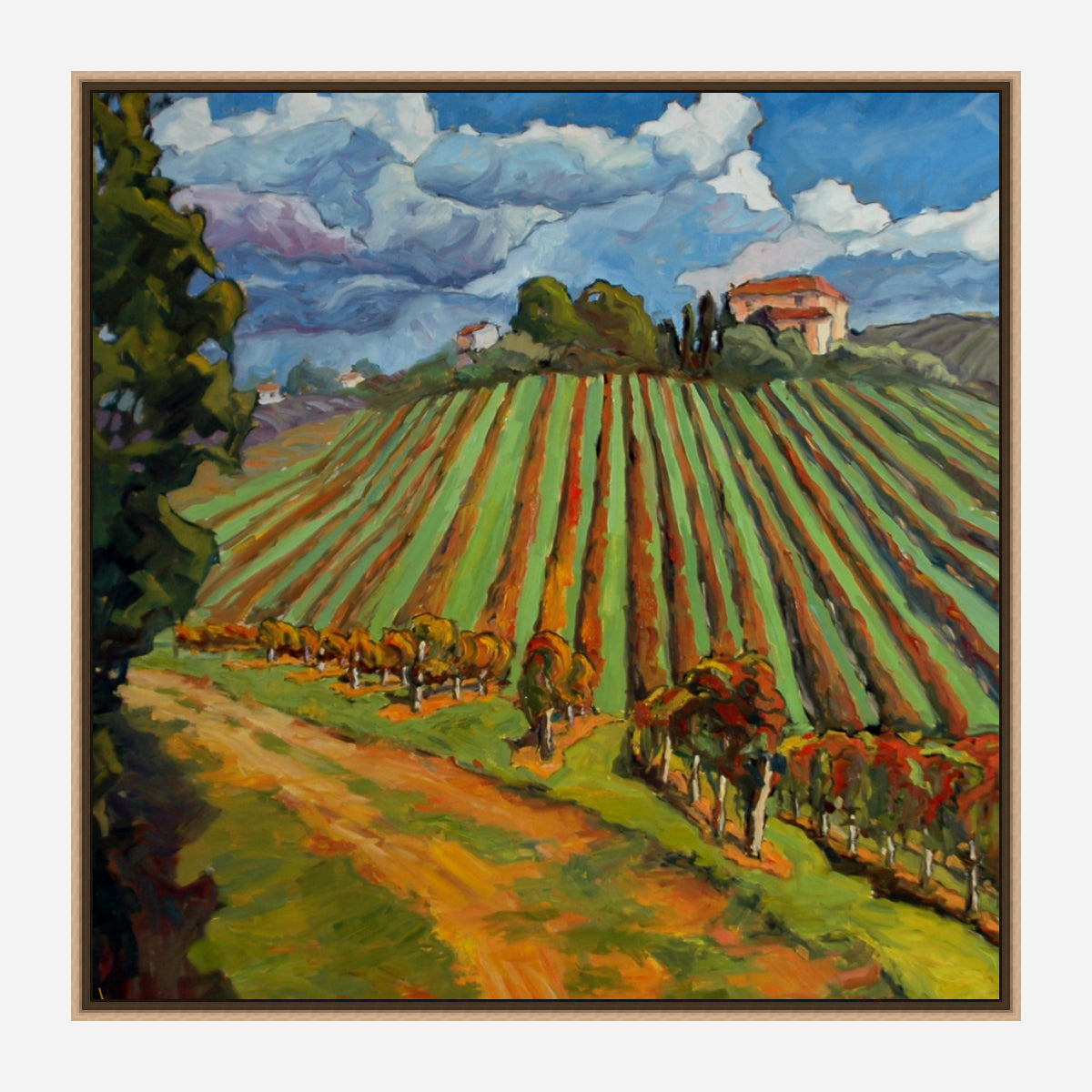 Hillside Vineyard Artist Canvas Enhanced Print by John Beard Collection - product image 8 for Resin Society