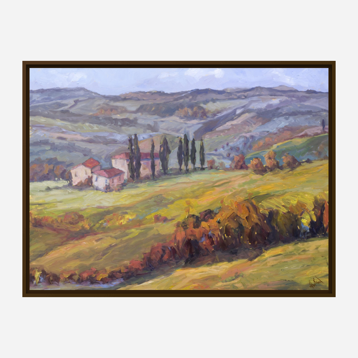 Hills of Cortona Artist Enhanced Canvas Print by John Beard Collection - product image 7 for Resin Society