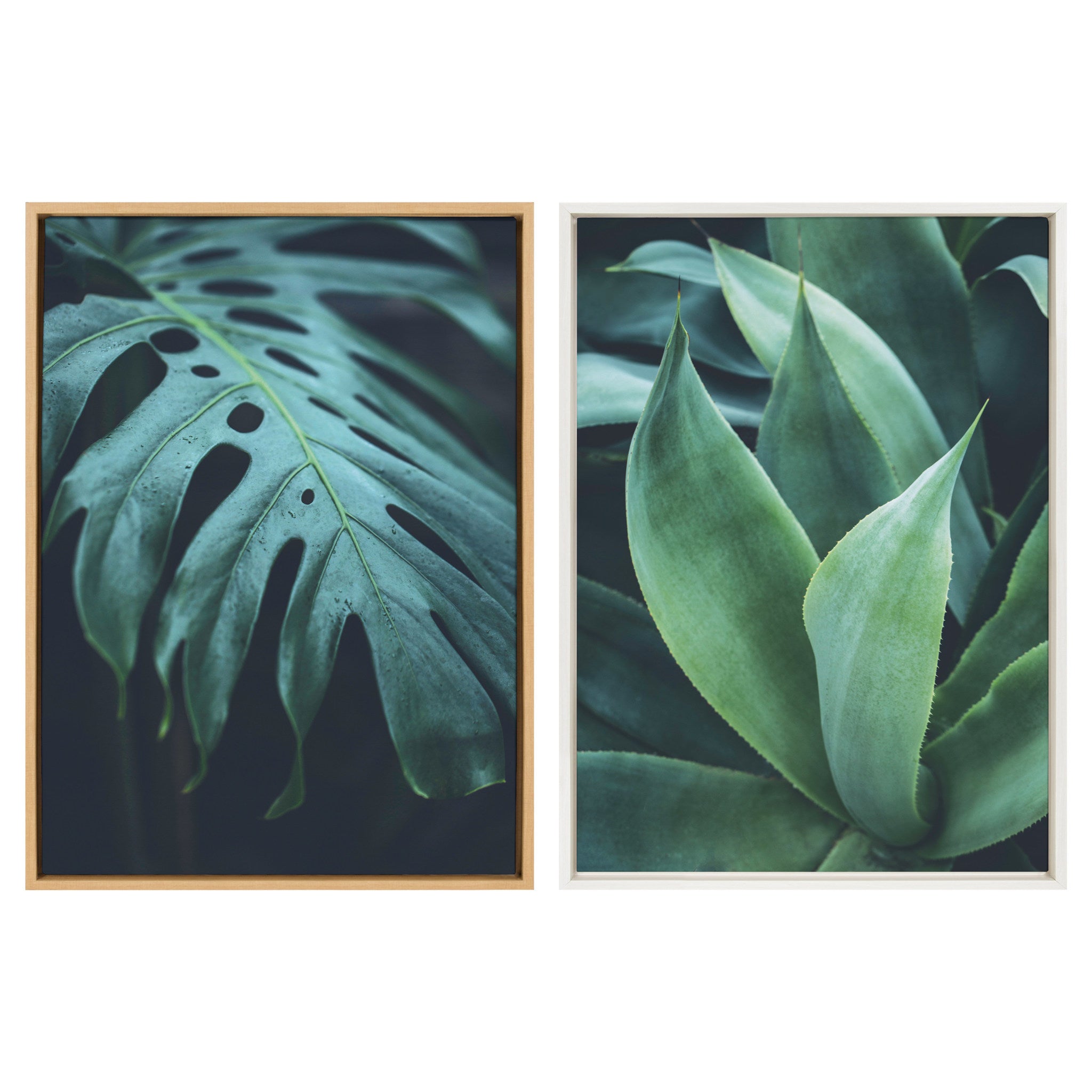Sylvie Tropical Frond Framed Canvas by kateandlaurel - product image 6 for Resin Society