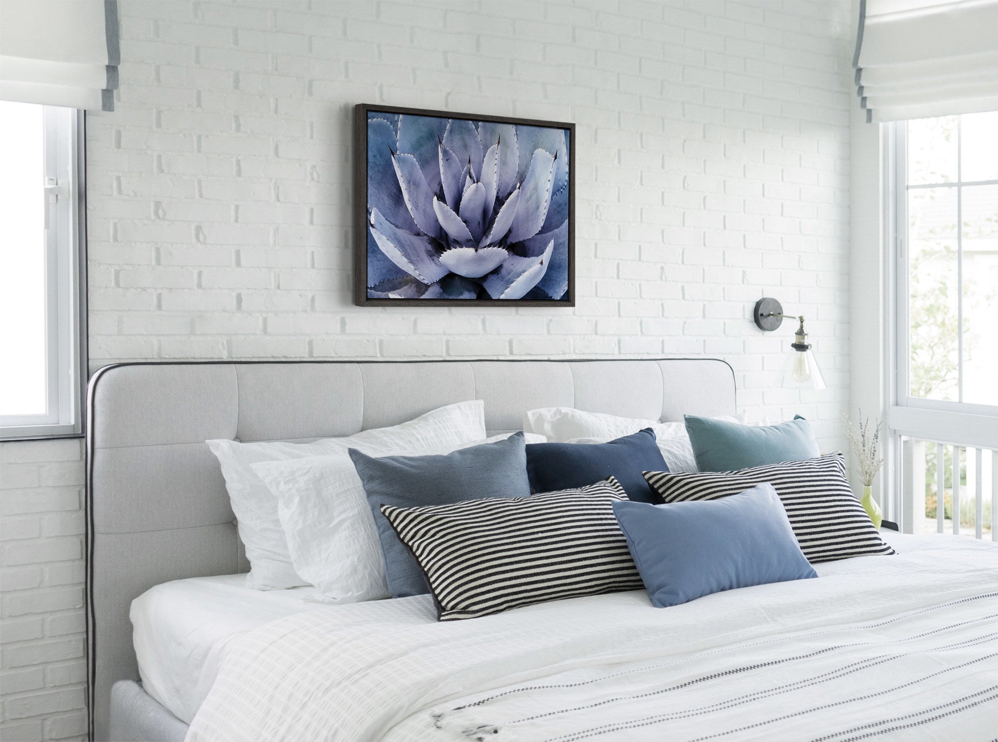 Sylvie Violet Cactus Framed Canvas by Amy Peterson by kateandlaurel - product image 6 for Resin Society