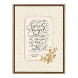 Sylvie Sweet Simple Things Framed Canvas by Valerie McKeehan of Lily by kateandlaurel - main product image for Resin Society