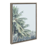Sylvie Pale Green Coconut Palm Trees Framed Canvas by The Creative by kateandlaurel - product image 10 for Resin Society