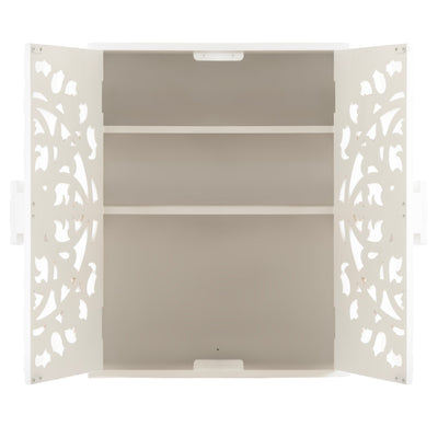 Saanvi Carved Wood Wall Cabinet