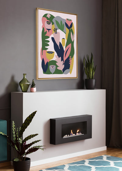 Sylvie Myriam's Garden Framed Canvas by kateandlaurel - product image 16 for Resin Society