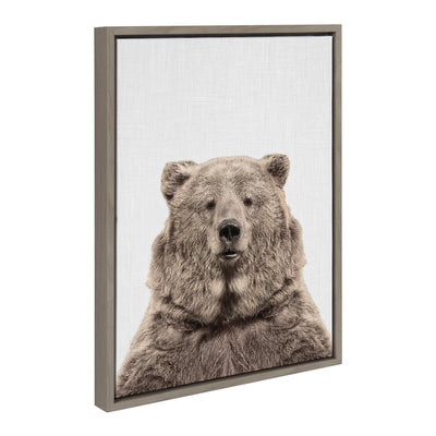 Sylvie Bear European Color Framed Canvas by kateandlaurel - product image 10 for Resin Society