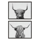 Sylvie Highland and Highland Cow 2 Framed Canvas by kateandlaurel - product image 2 for Resin Society