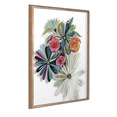Blake Flowers on Glass 2 Whole Flowers Framed Printed Art by kateandlaurel - product image 13 for Resin Society