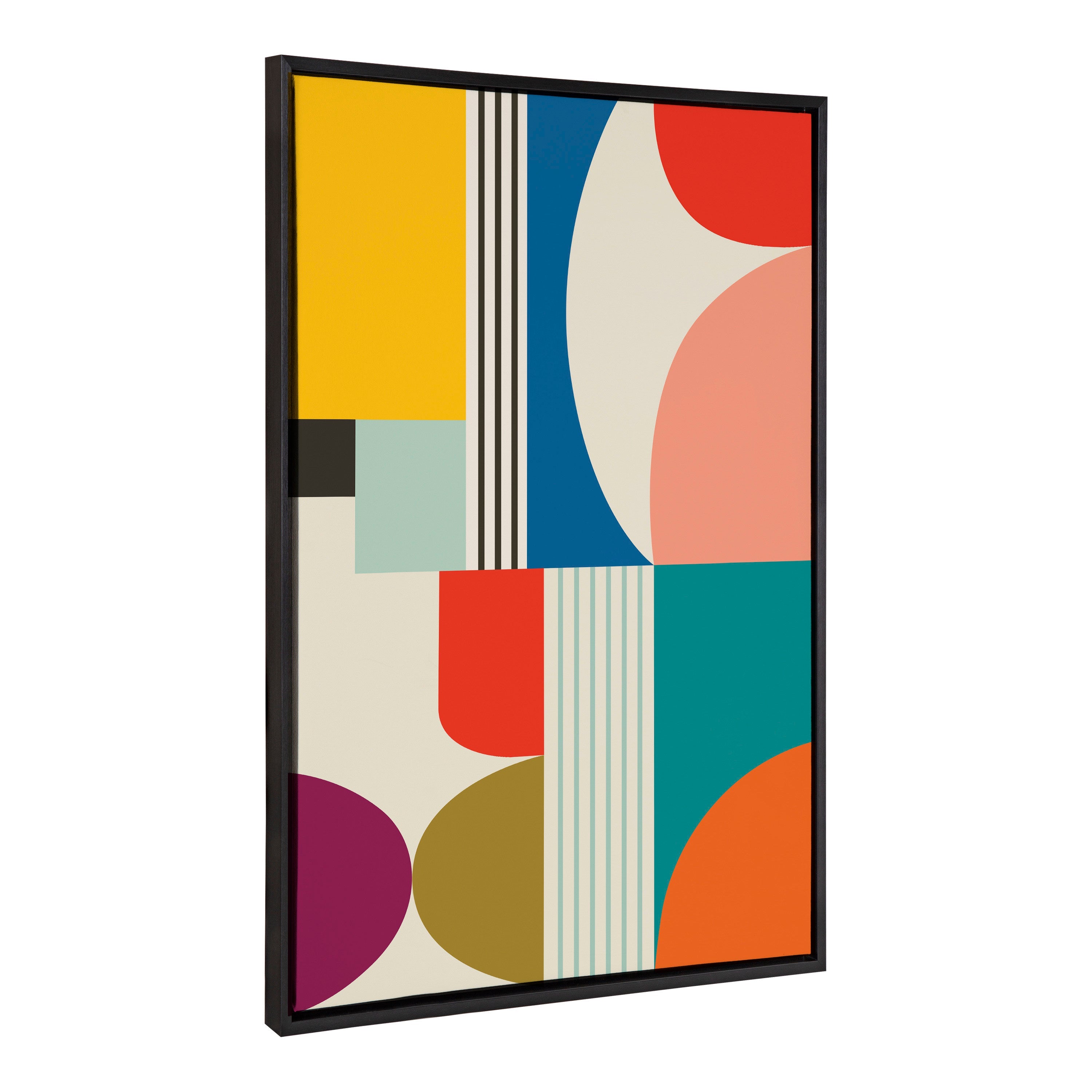 Sylvie Mid Century Modern Pattern Framed Canvas by kateandlaurel - product image 14 for Resin Society