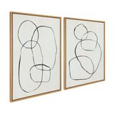 Sylvie Going in Circles Framed Textured Canvas Set by kateandlaurel - product image 8 for Resin Society
