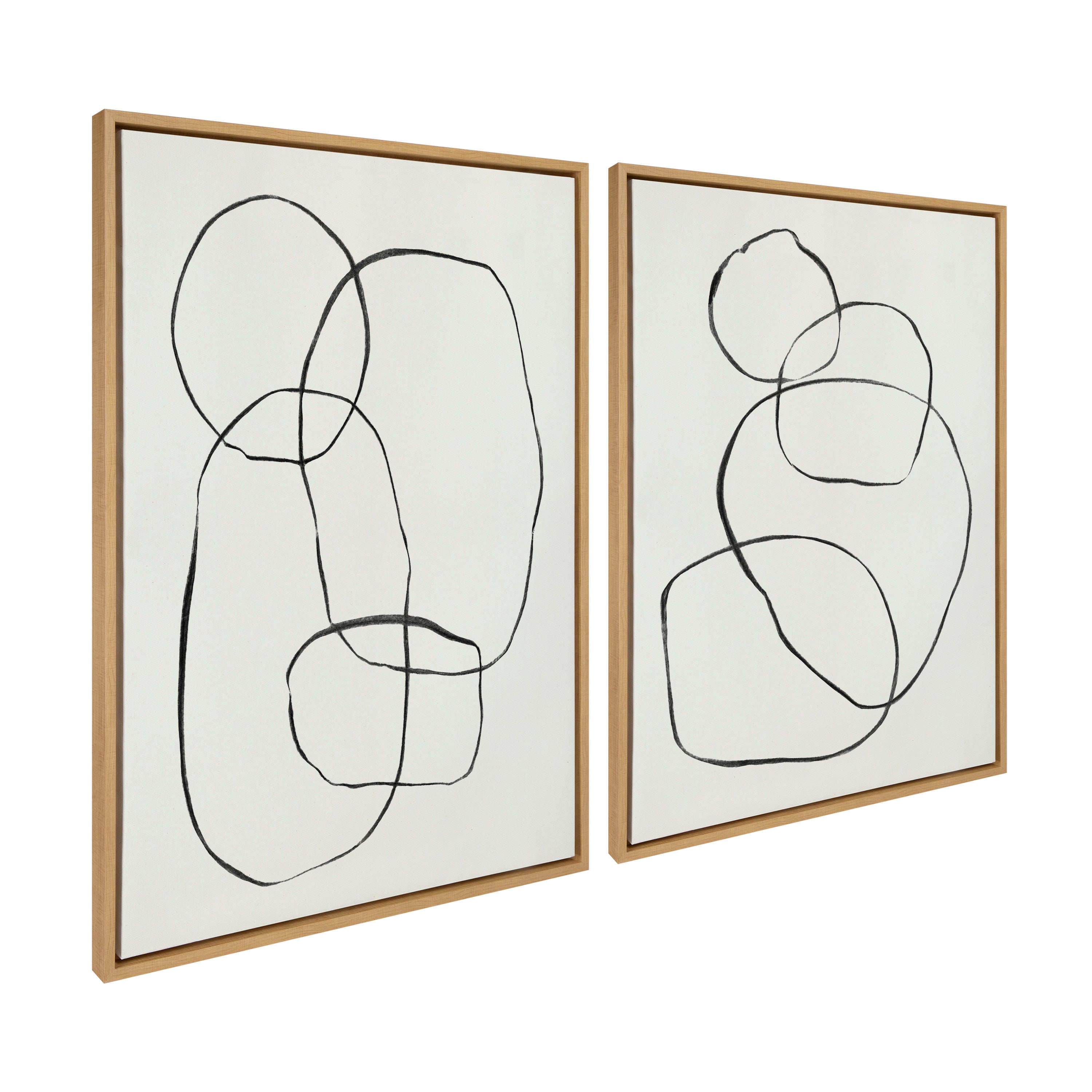 Sylvie Going in Circles Framed Textured Canvas Set by kateandlaurel - product image 8 for Resin Society