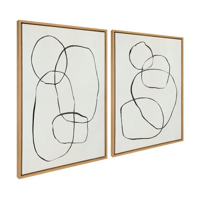 Sylvie Going in Circles Framed Textured Canvas Set by kateandlaurel - product image 8 for Resin Society
