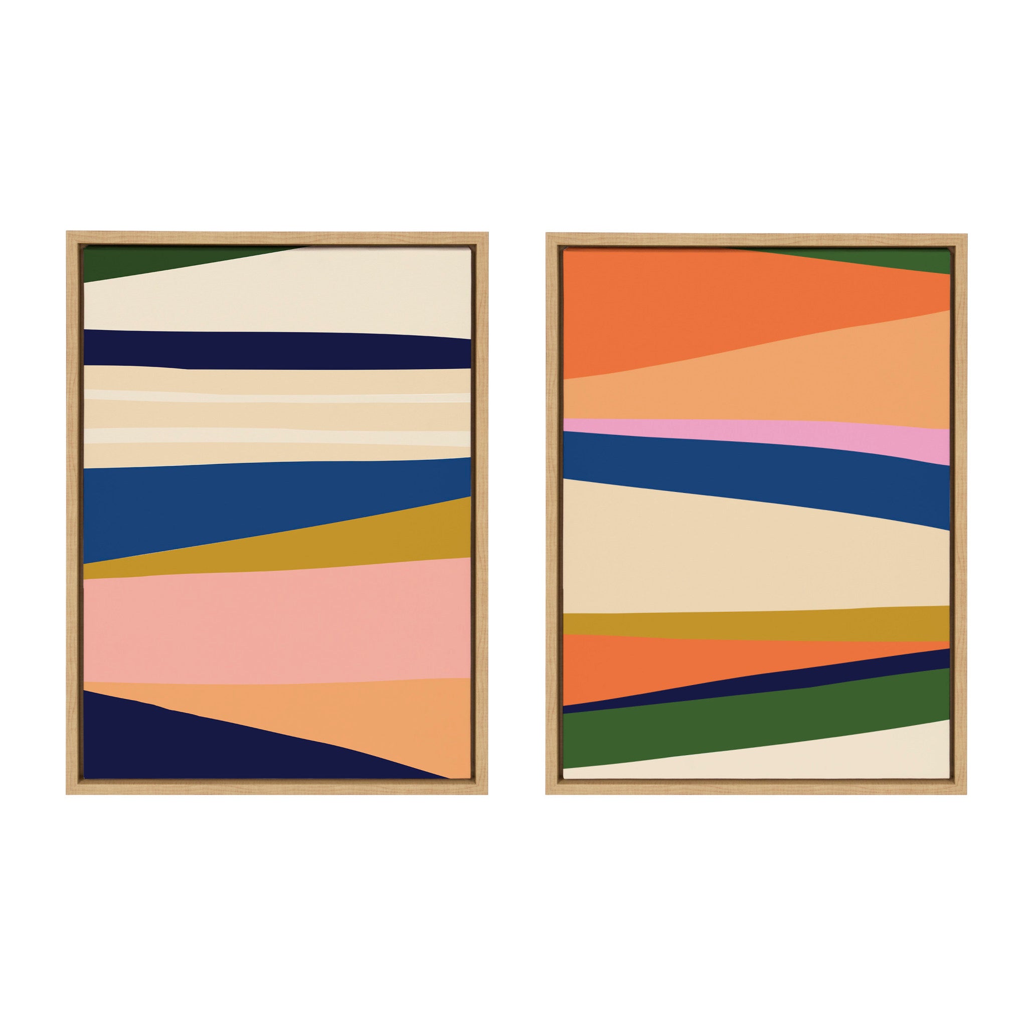 Sylvie Boho Max 1 and 2 Framed Canvas by kateandlaurel - product image 2 for Resin Society