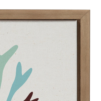 Sylvie Sea Plant Framed Canvas by kateandlaurel - product image 3 for Resin Society