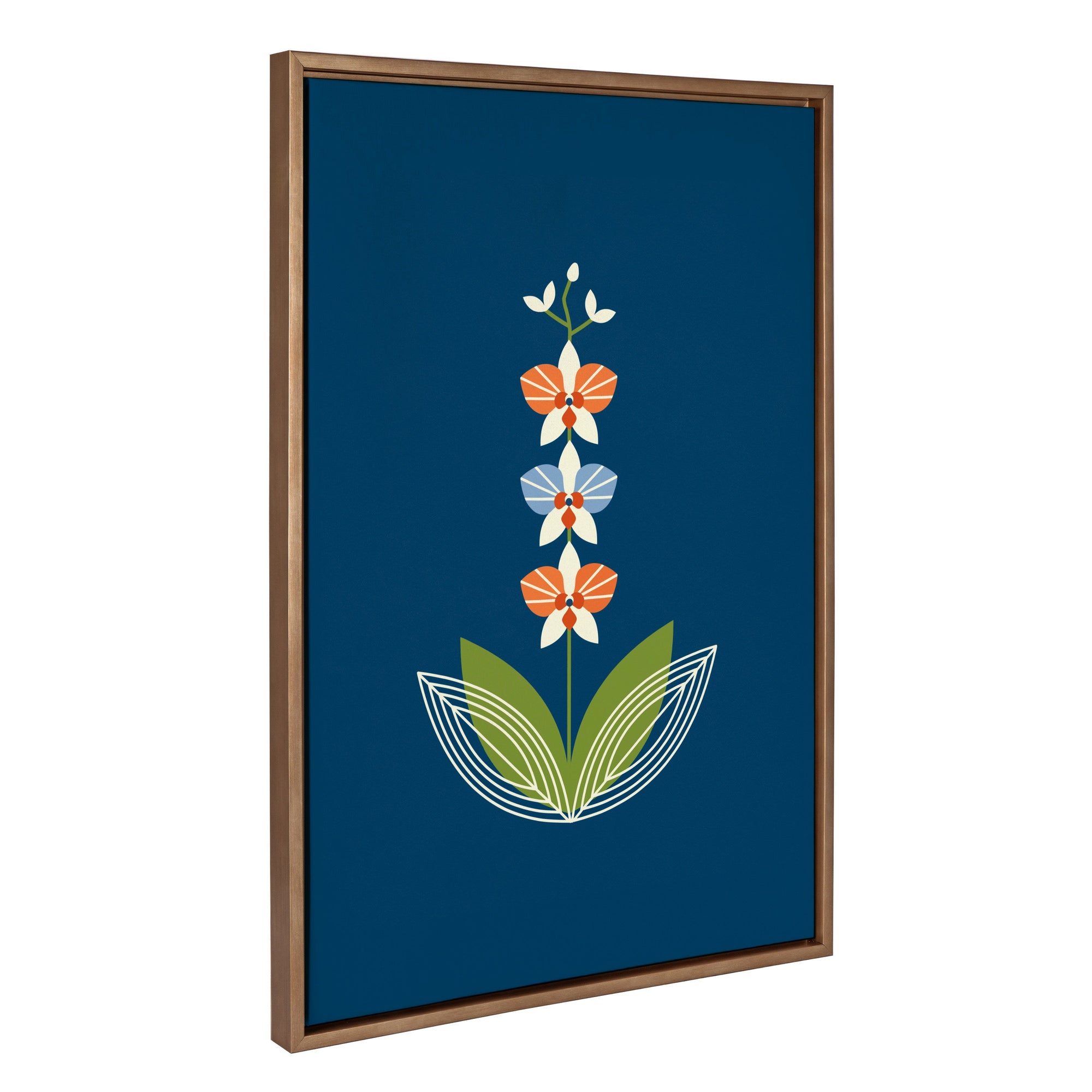 Sylvie Orchid Framed Canvas by kateandlaurel - main product image for Resin Society