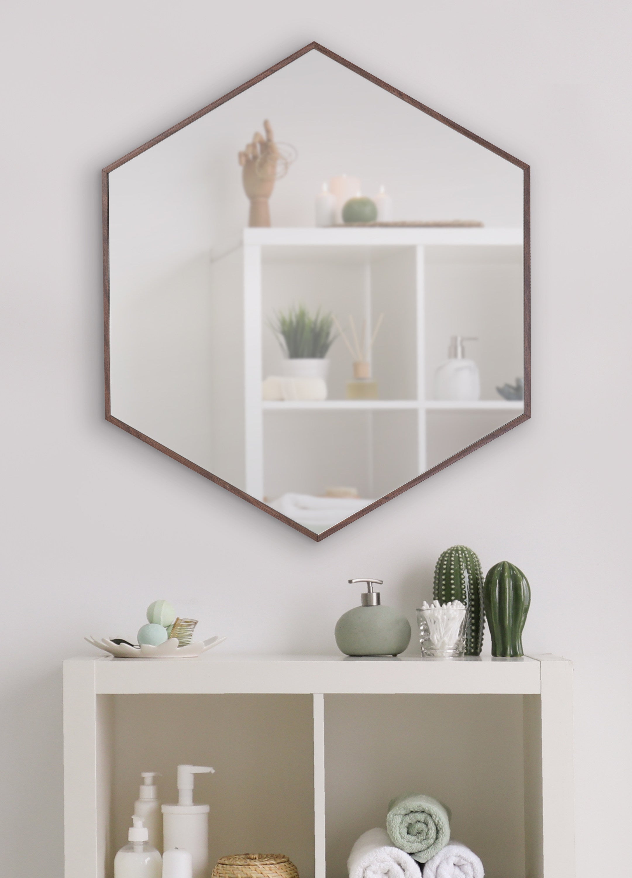 Rhodes Framed Hexagon Wall Mirror by kateandlaurel - product image 17 for Resin Society