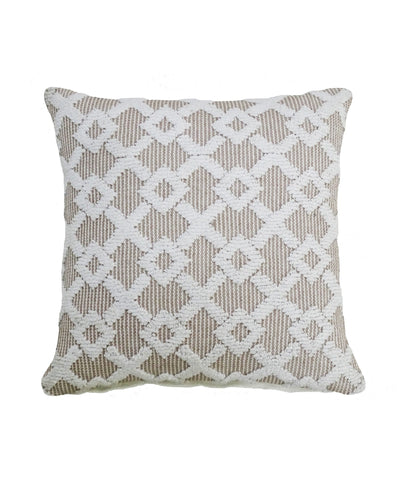Decorative Beige Accent Throw Pillow 20"x20" by Vibhsa
