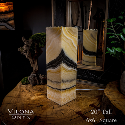 Honeycomb Onyx Table Lamp #2