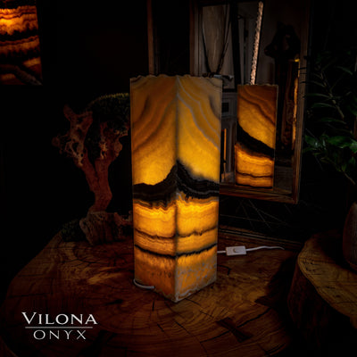 Honeycomb Onyx Table Lamp #2