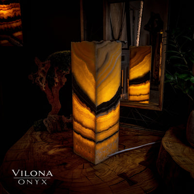 Honeycomb Onyx Table Lamp #2