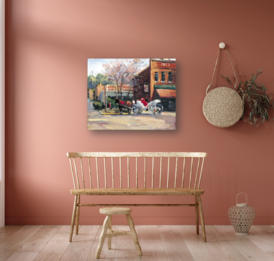 Horse and Carriage Artist Enhanced Canvas Print