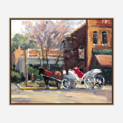 Horse and Carriage Artist Enhanced Canvas Print