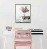 Sylvie Blue Beach Van Framed Canvas by Amy Peterson Art Studio by kateandlaurel - product image 6 for Resin Society