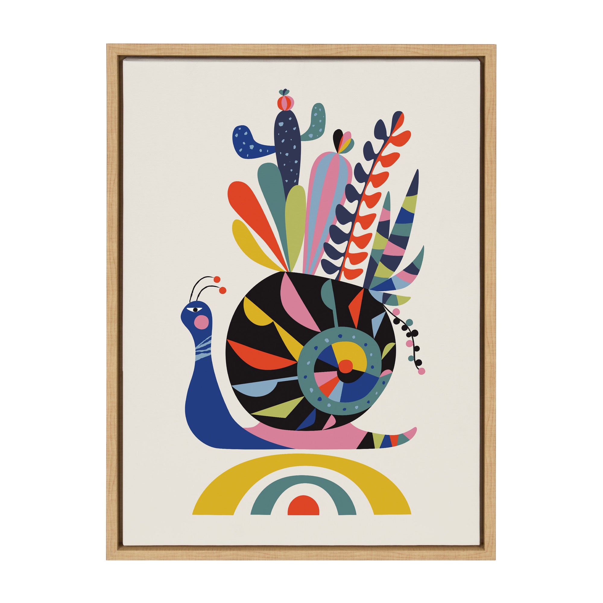 Sylvie Snail Framed Canvas by kateandlaurel - product image 9 for Resin Society