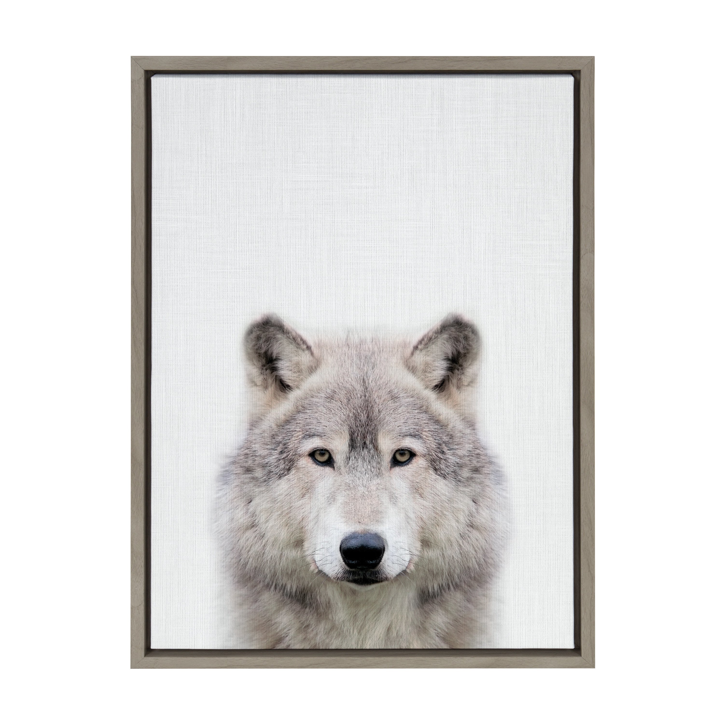 Sylvie Wolf Color Framed Canvas by kateandlaurel - product image 2 for Resin Society