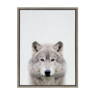 Sylvie Wolf Color Framed Canvas by kateandlaurel - product image 2 for Resin Society
