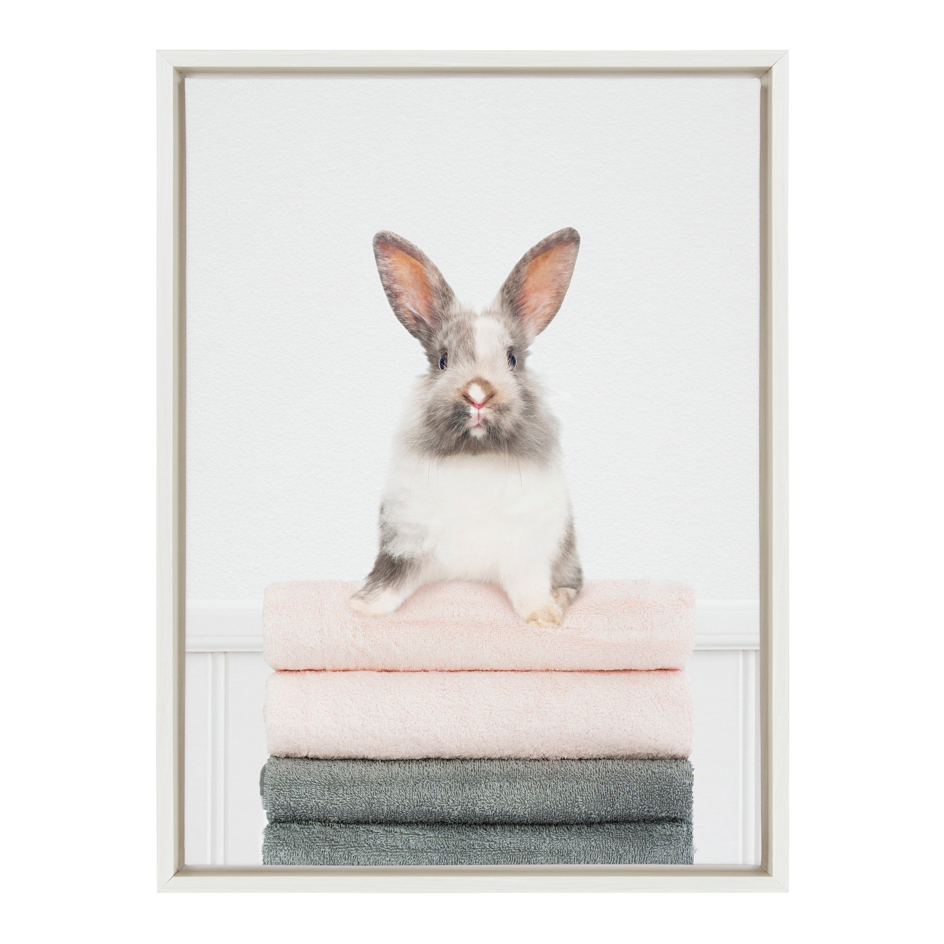 Sylvie Fold Bunny Framed Canvas by kateandlaurel - product image 2 for Resin Society