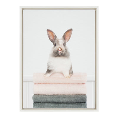 Sylvie Fold Bunny Framed Canvas by kateandlaurel - product image 2 for Resin Society