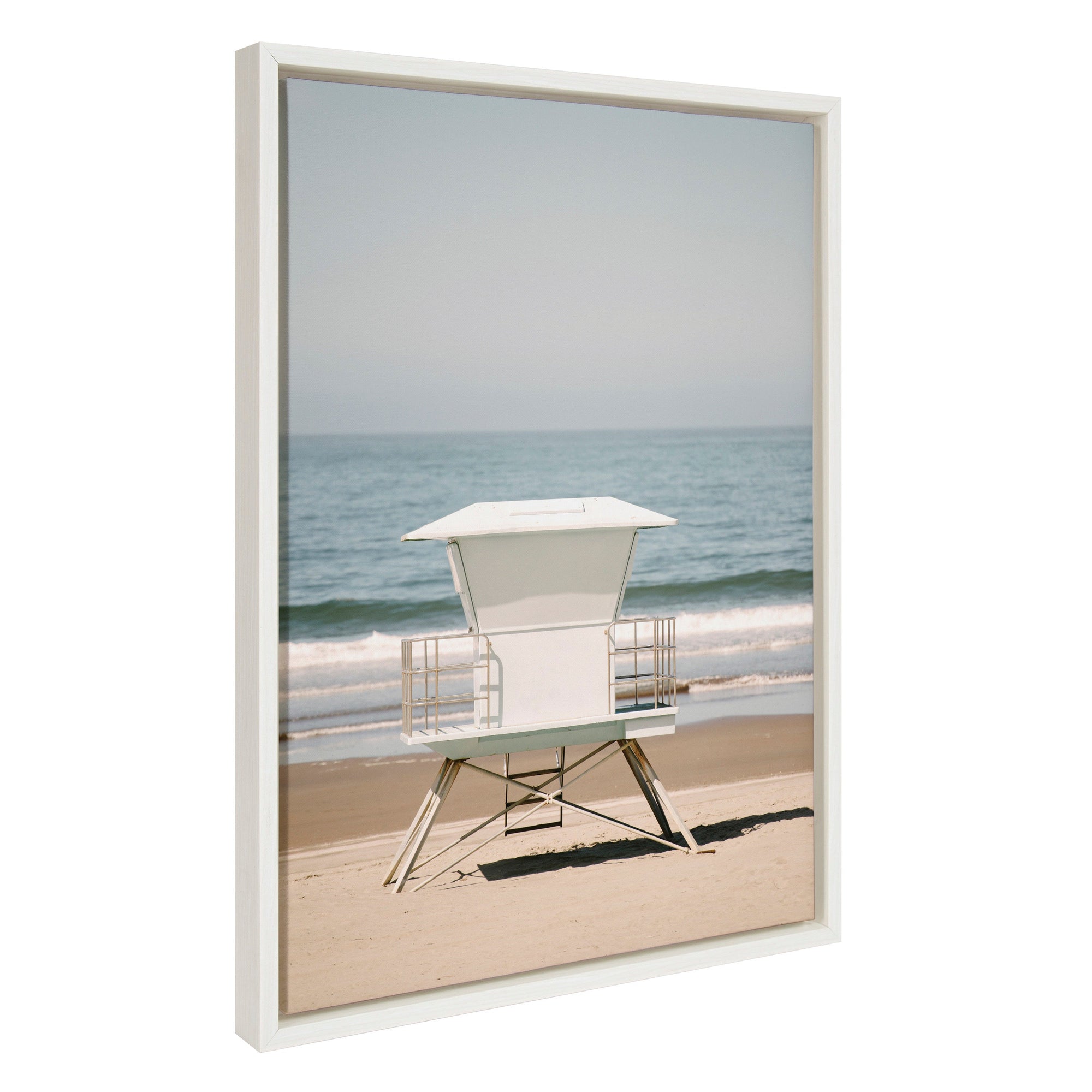 Sylvie Surf Shack Framed Canvas by kateandlaurel - main product image for Resin Society