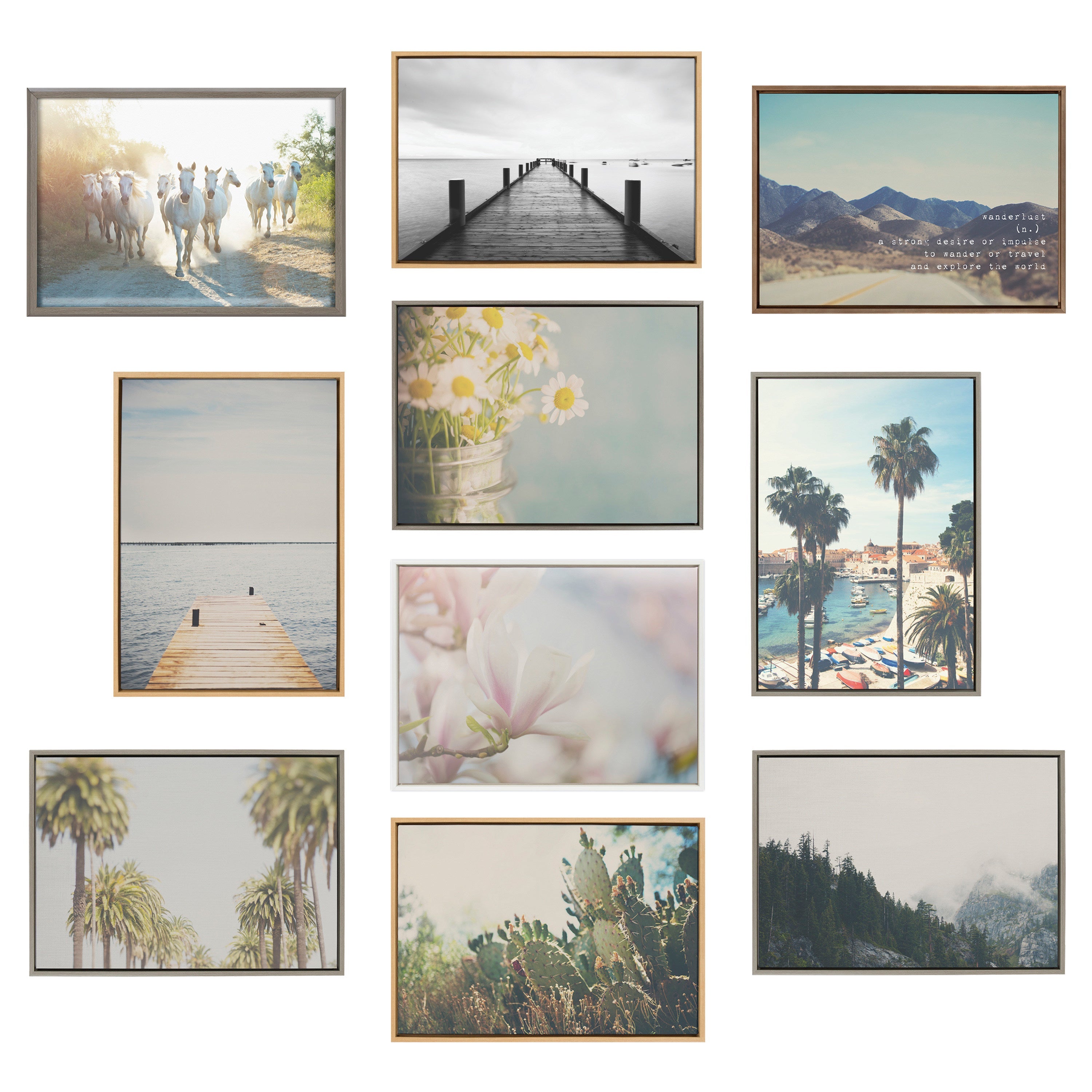 Sylvie California Dreaming Framed Canvas by Laura Evans