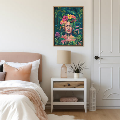 Sylvie Frida In The Wild Framed Canvas by Rachel Christopoulos