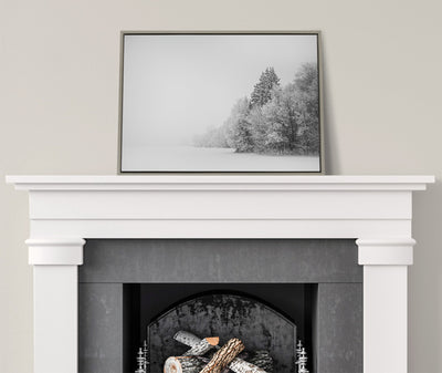 Sylvie Black and White Snow Day Framed Canvas by kateandlaurel - product image 7 for Resin Society