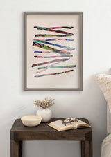 Blake Abstract Sticks 5 Framed Printed Glass by kateandlaurel - product image 5 for Resin Society