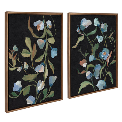 Sylvie Foliage I and Foliage III Framed Canvas Art Set by Nikita Jariwala