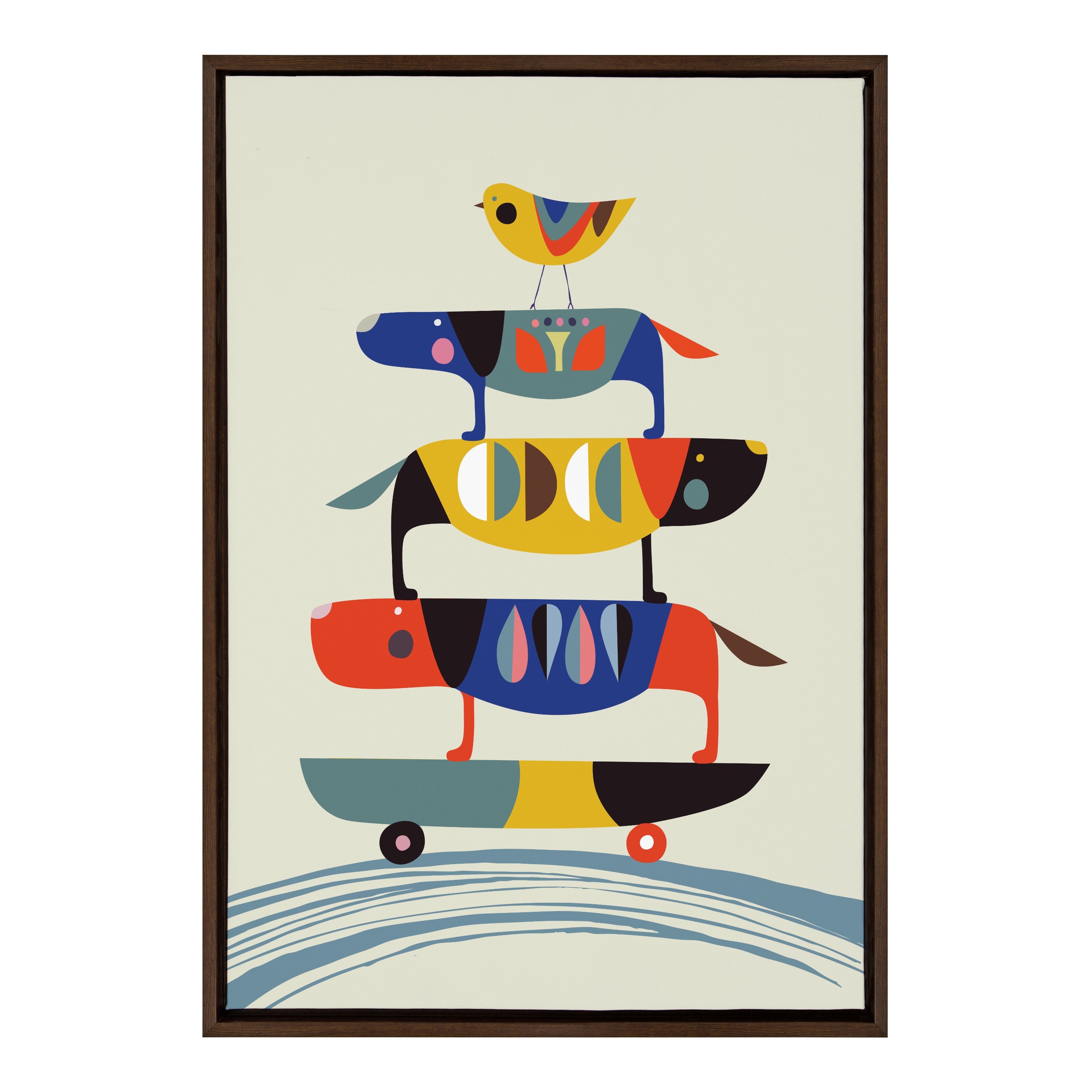 Sylvie Skate Dog Framed Canvas by kateandlaurel - product image 9 for Resin Society