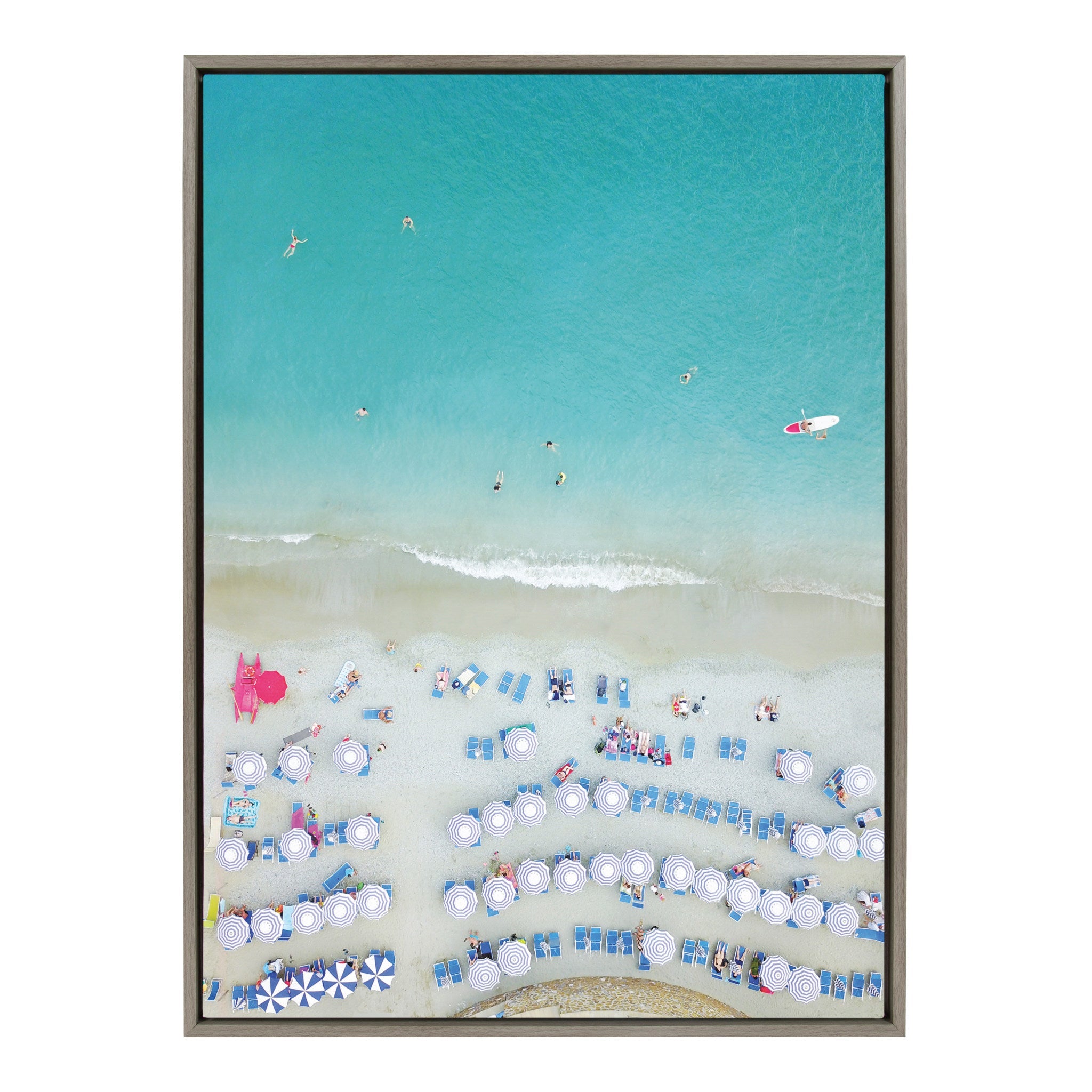 Sylvie Monterosso al Mare Swim Framed Canvas by kateandlaurel - main product image for Resin Society