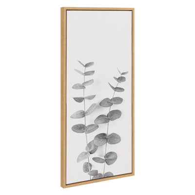 Sylvie Eucalyptus Botanical II Gray and Soft White Framed Canvas by The by kateandlaurel - product image 13 for Resin Society