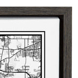 Sylvie Houston Modern Map Framed Canvas by kateandlaurel - product image 3 for Resin Society