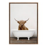 Sylvie Highland Cow in Tub Color Framed Canvas by kateandlaurel - product image 8 for Resin Society
