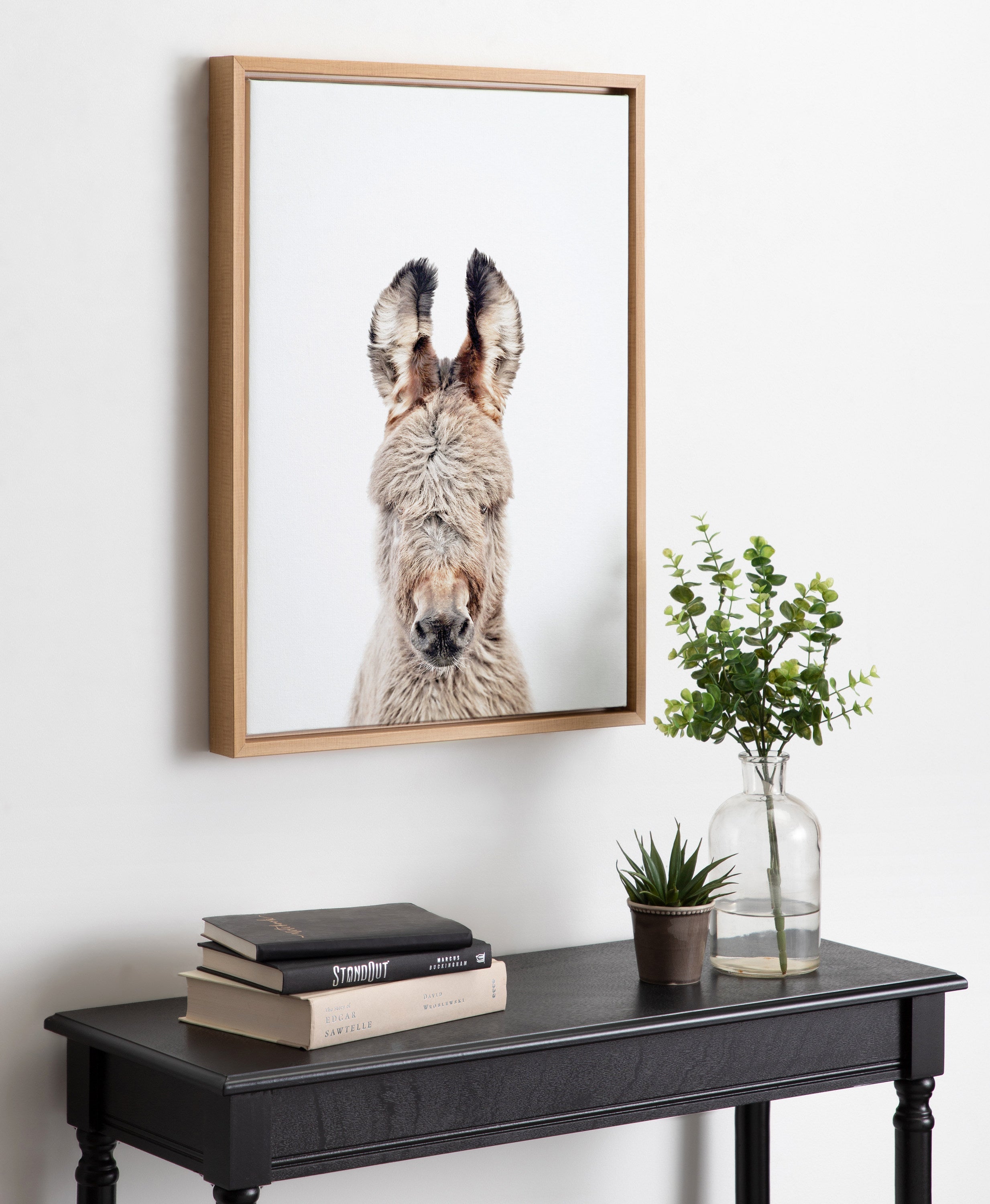 Sylvie Animal Studio Burro Portrait Framed Canvas by Amy Peterson Art Studio