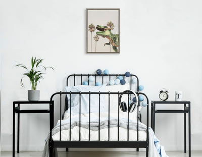 Sylvie Dinosaur Framed Canvas by July Art Prints
