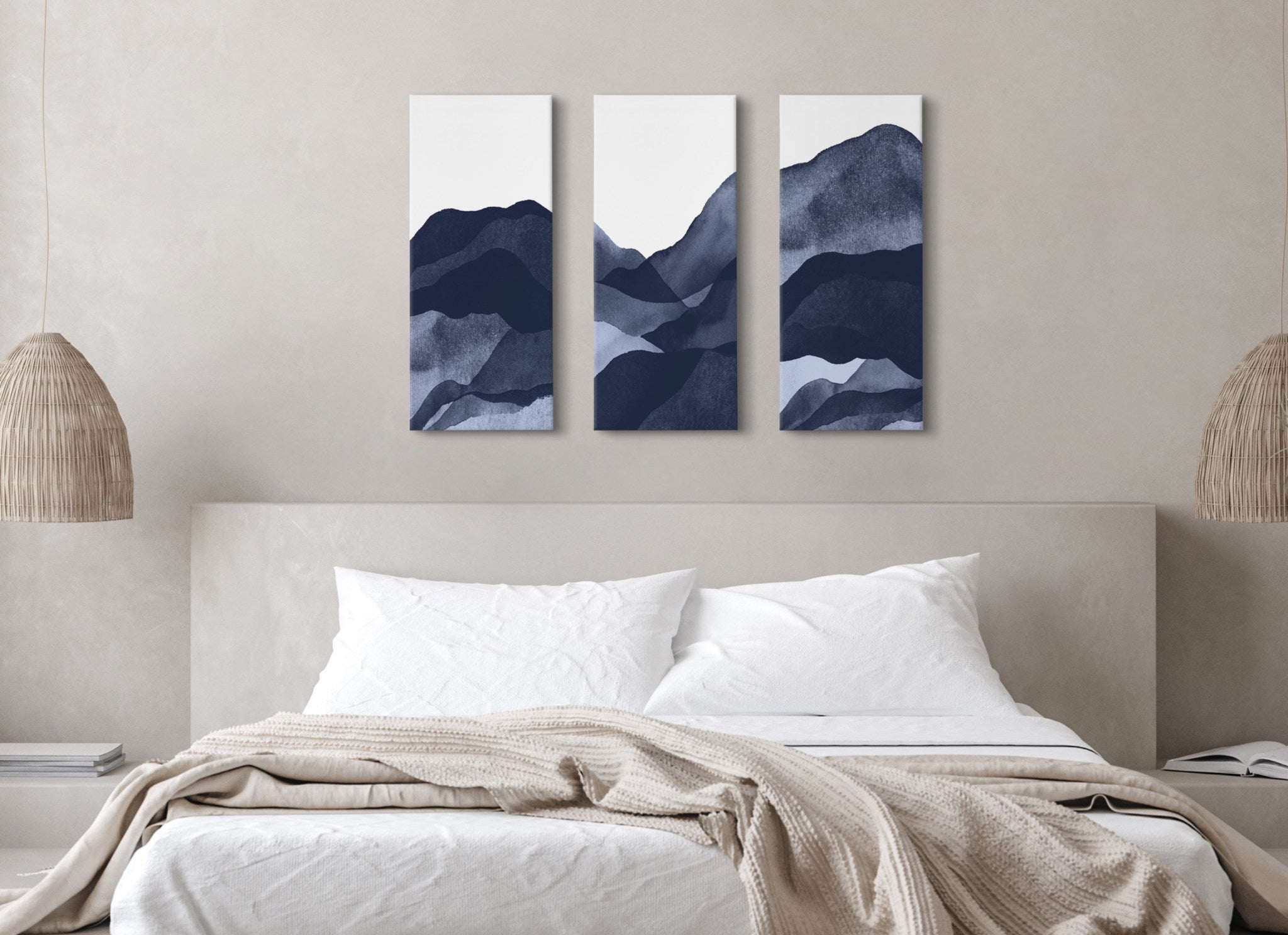 Mountain Range Canvas Wall Art Set by kateandlaurel - product image 7 for Resin Society