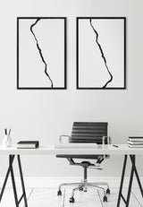 Sylvie Elevated Abstract Minimalist Mountain Landscape Framed Canvas by kateandlaurel - product image 11 for Resin Society