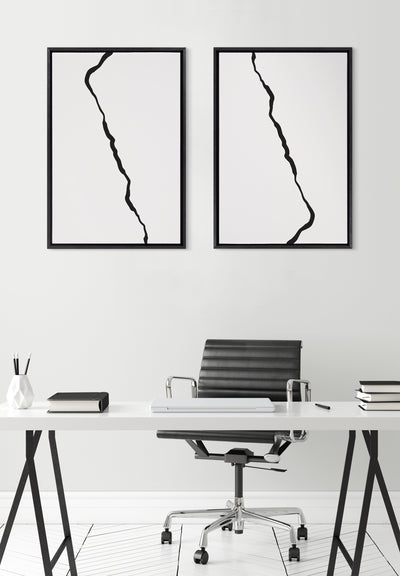 Sylvie Elevated Abstract Minimalist Mountain Landscape Framed Canvas by kateandlaurel - product image 11 for Resin Society